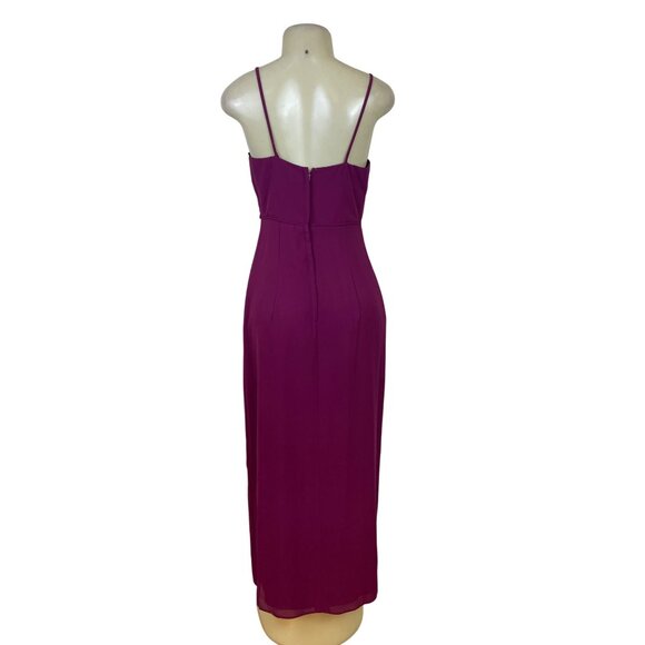 Jordan Magenta Sleeveless Women Formal Evening Gown W/ Spaghetti Straps Sz 11/12 - Picture 5 of 11
